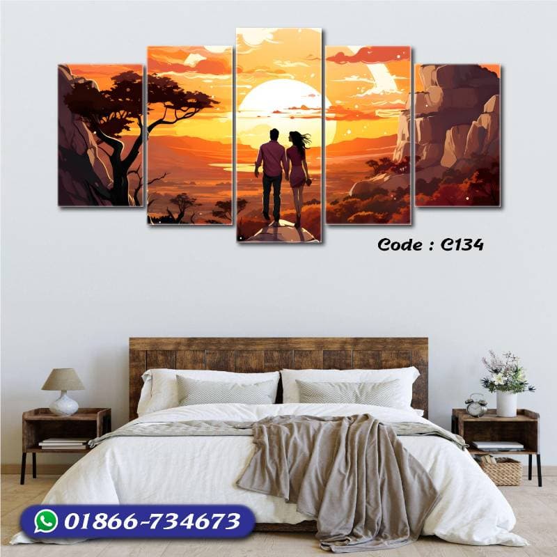 5 part   wall canvas code: C134