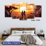 5 part   wall canvas code: C134