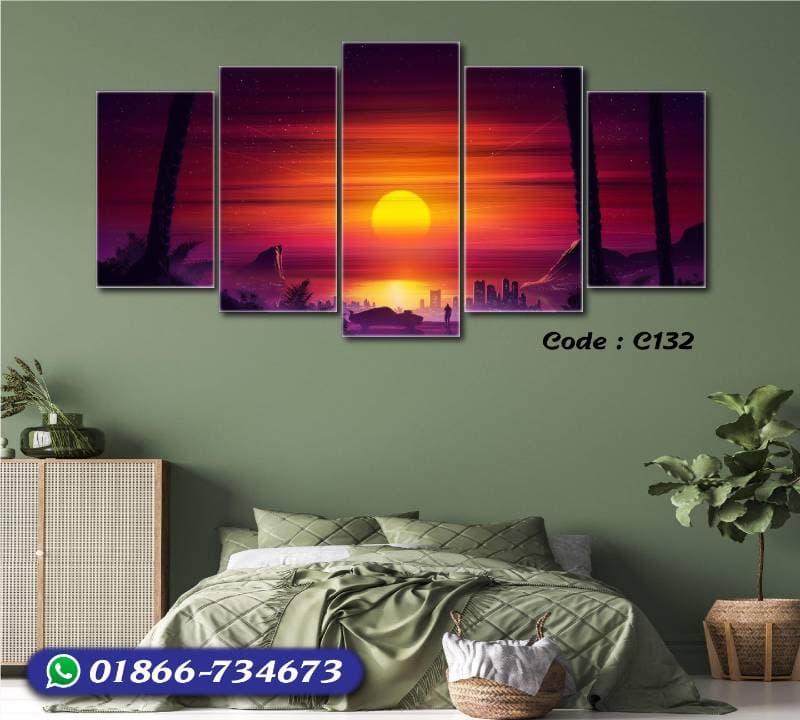 5 part   wall canvas code: C132