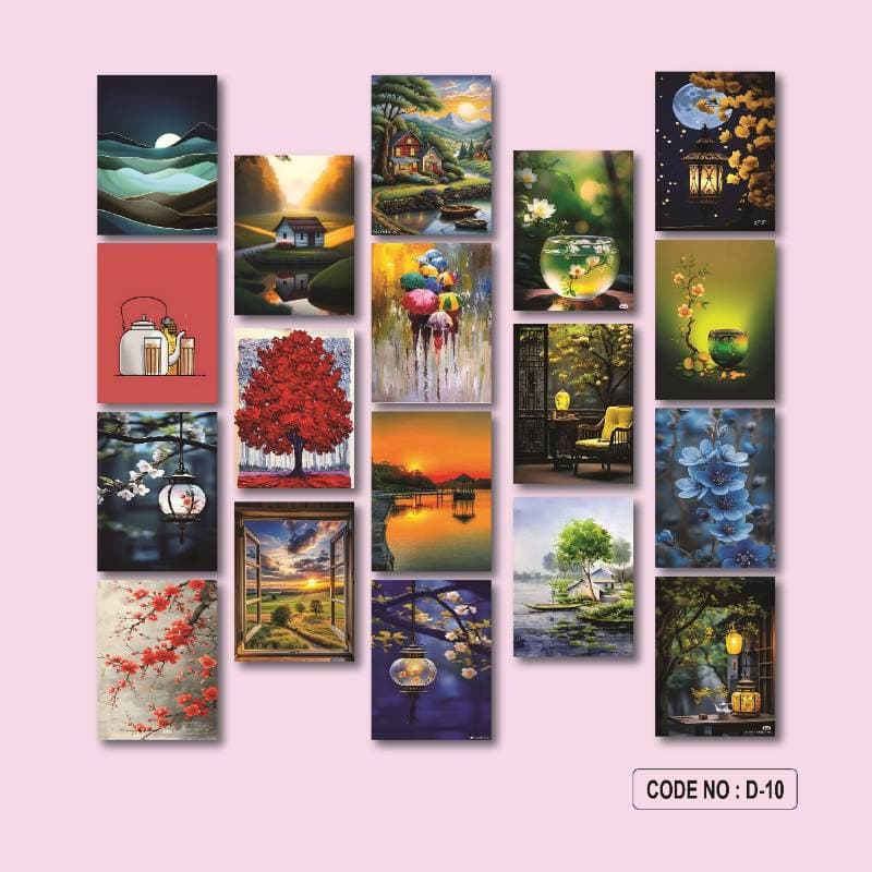 18 part wall canvas D10