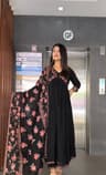 Alia Cut Black Gown