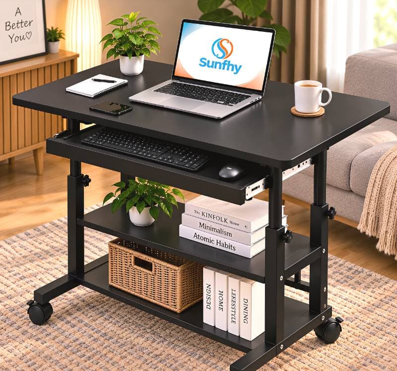 Premium  Multipurpose Laptop & Reading Table with drawer (black )
