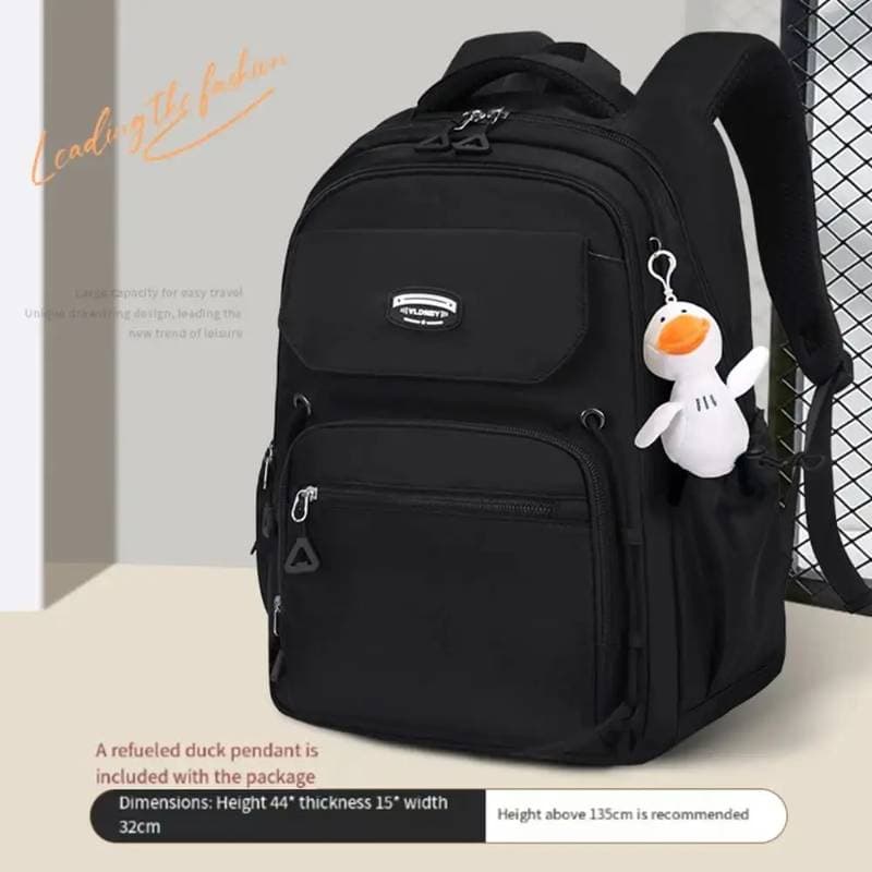Stain-Resistant waterproof school bag(Black) thumbnail 2