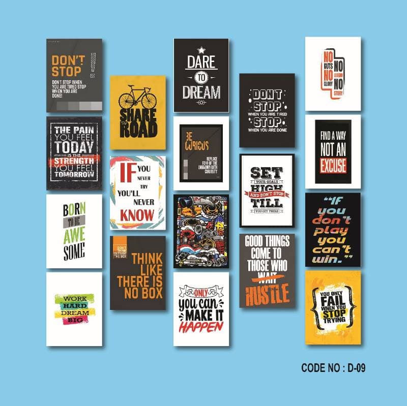 18 part wall canvas D09