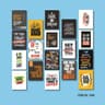 18 part wall canvas D09