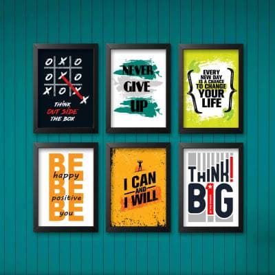 Set of 6 motivational Quotes wall Frames thumbnail 1