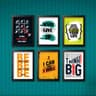 Set of 6 motivational Quotes wall Frames