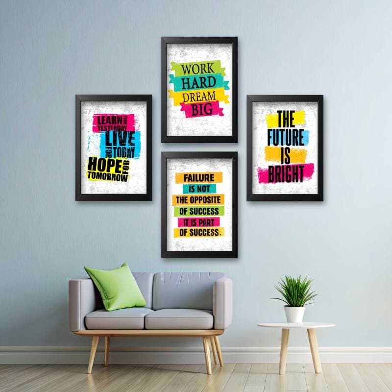 Set of 4 motivational Quotes wall Frames thumbnail 1