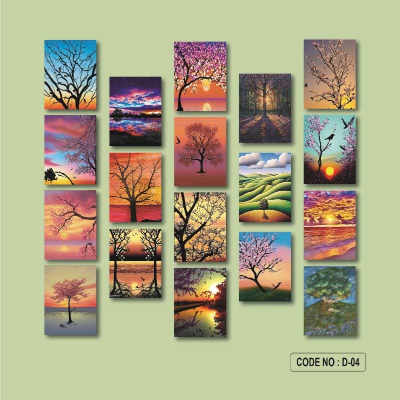 18 part wall canvas D04