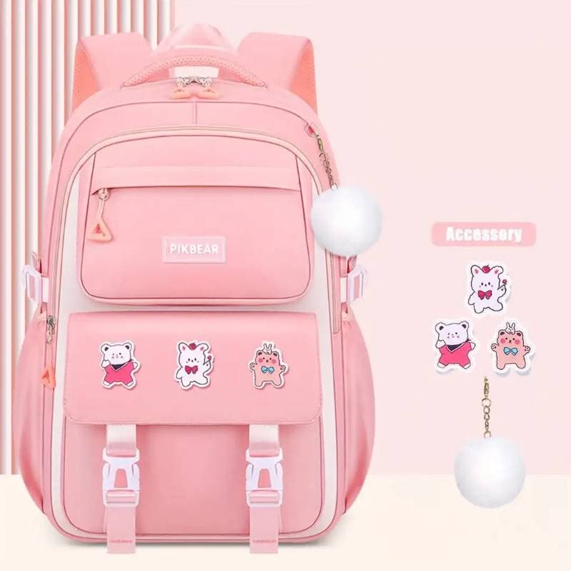 Waterproof Kids School book bag(Pink)