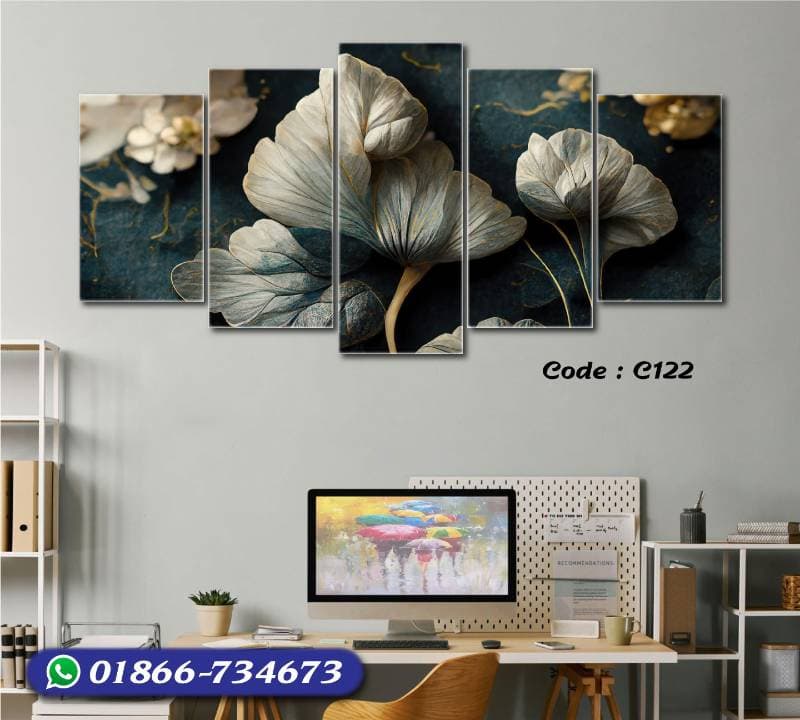 5 part   wall canvas code: C122