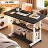 Premium 32 × 18 Inch Multipurpose Laptop & Reading Table ( black /White stand )