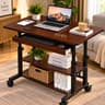 Premium Adjustable Computer Table with Drawer (brown )