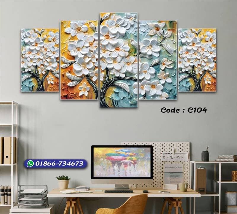 5 part   wall canvas code: C104