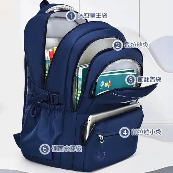 Stain-Resistant waterproof school bag(Royal Blue) thumbnail 2