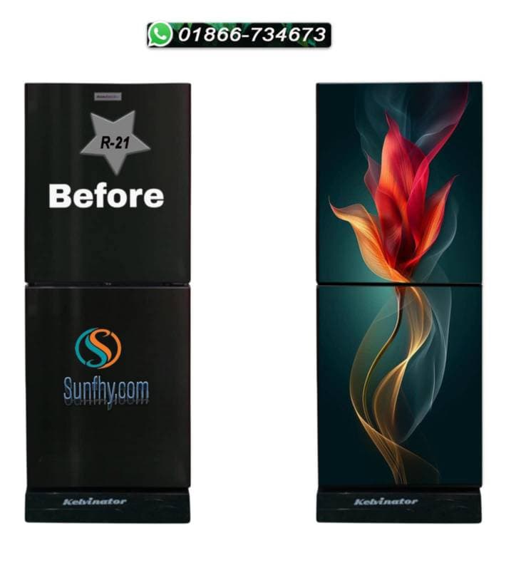 Sparkling lamination যুক্ত ফ্রিজ স্টিকার