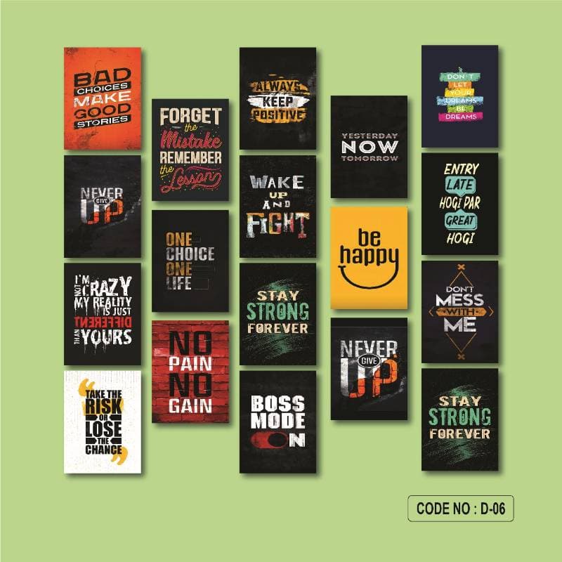 18 part wall canvas D06