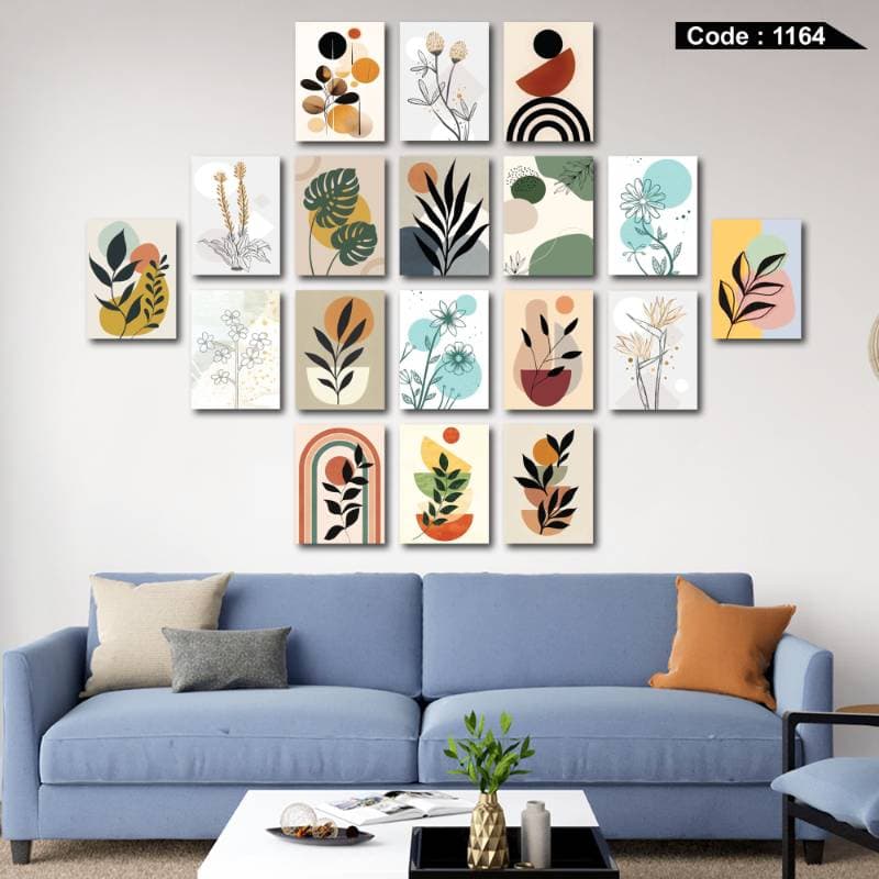 18 part wall canvas D30
