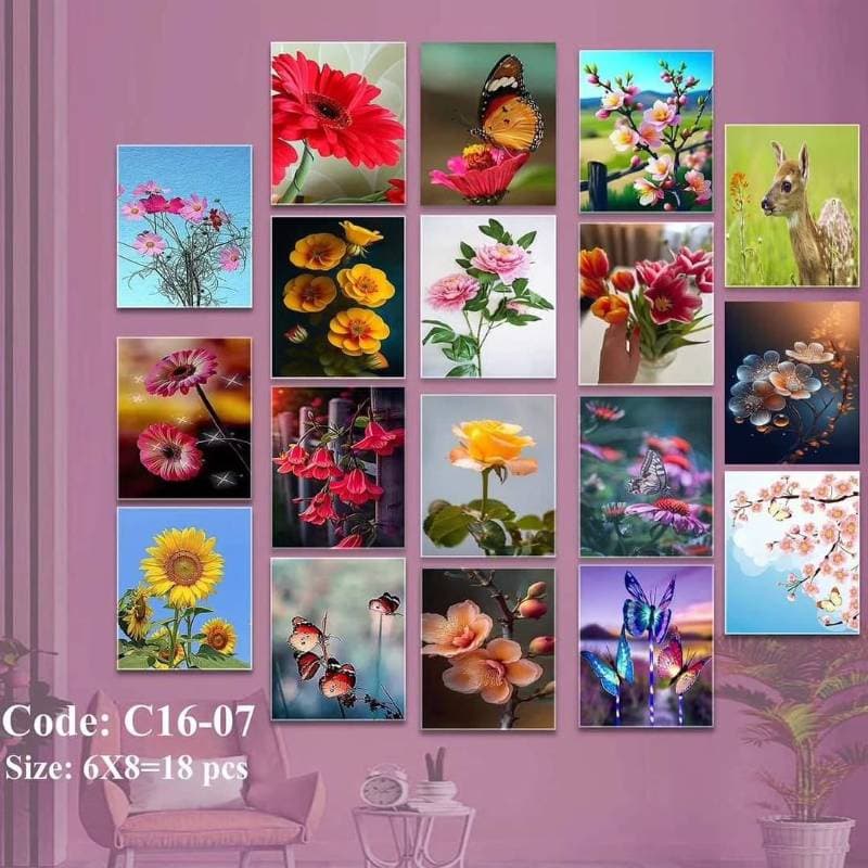 18 part wall canvas D29