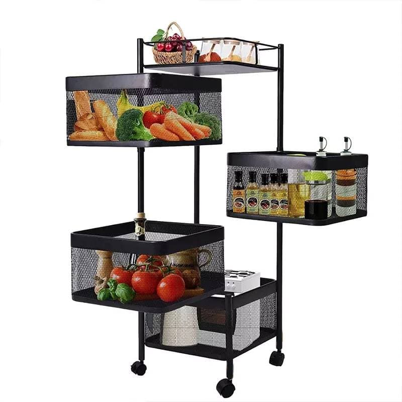 Kitchen Rack 4 Layer Square Shape Kitchen Rack thumbnail 2