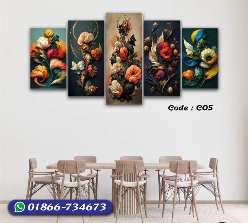 5 part   wall canvas code: C05