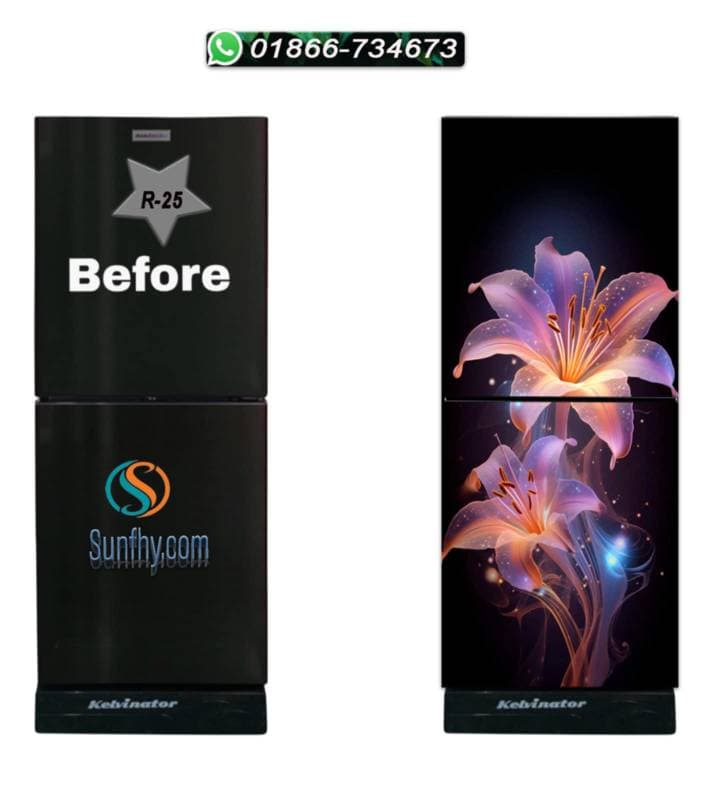 Sparkling lamination যুক্ত ফ্রিজ স্টিকার