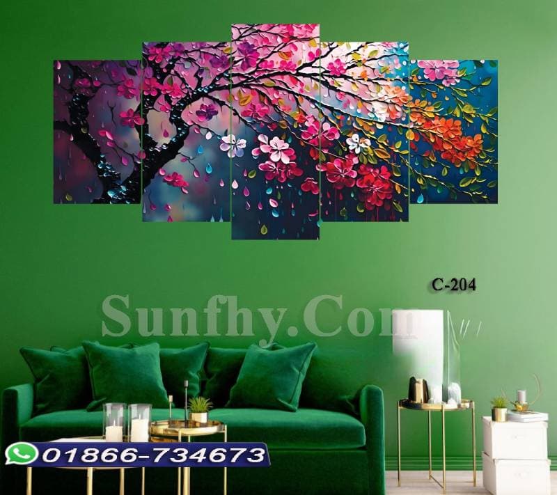 5 part   wall canvas code: C204