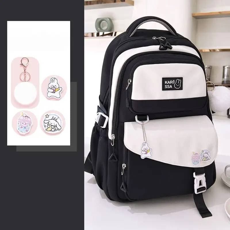 Cute Casual Premium Kids School Backpack (Black)