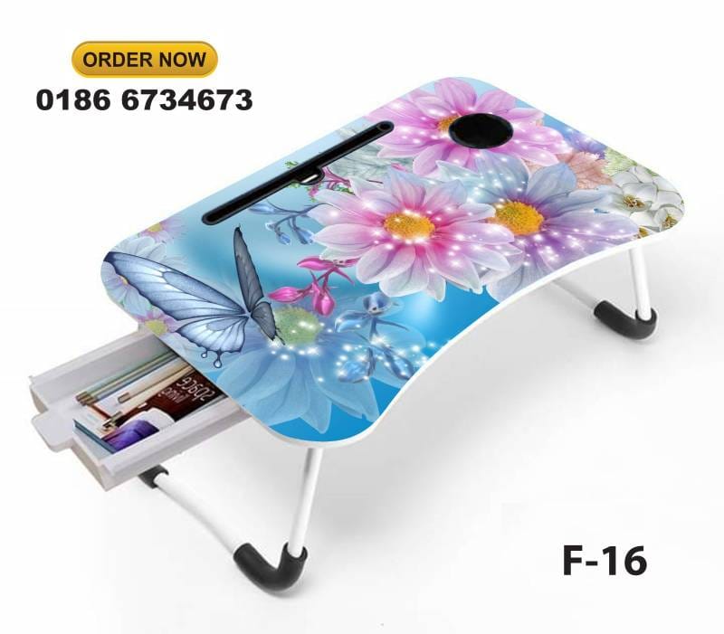 3D ল্যাপটপ টেবিল ডয়ার সহ  (F16)---