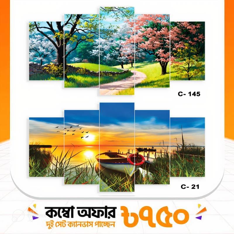 5 part wall canvas code: C21+ C145