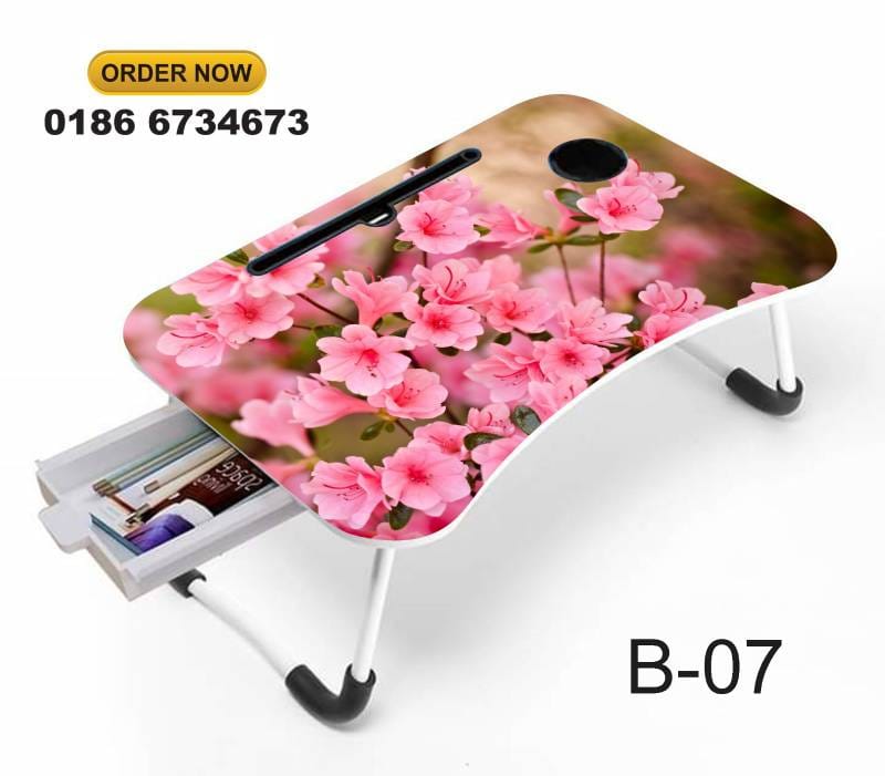 3D ল্যাপটপ টেবিল ডয়ার সহ (B07)---