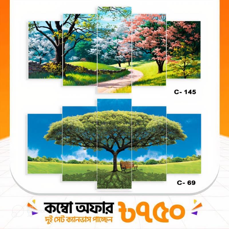 5 part   wall canvas code: C145+ c69 