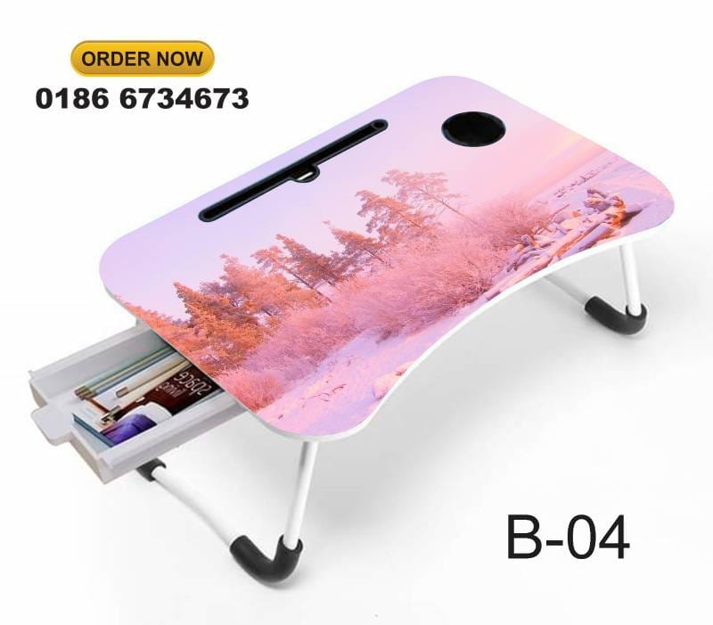 3D ল্যাপটপ টেবিল ডয়ার সহ (B04)
