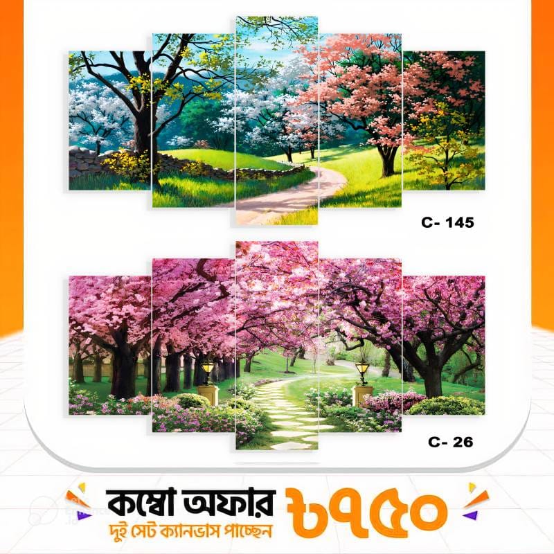 5 part wall canvas code c145+c26
